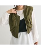 【グリーンパークス/Green Parks】の・SUGAR SPOON MA-1ベスト 人気、トレンドファッション・服の通販 founy(ファニー) ファッション Fashion レディースファッション WOMEN アウター Coat Outerwear MA-1 MA-1 トップス・カットソー Tops/Tshirt ベスト/ジレ Gilets/Vests A/W・秋冬 Aw・Autumn/Winter・Fw・Fall-Winter S/S・春夏 Ss・Spring/Summer おすすめ Recommend ギャザー Gather コンパクト Compact フェミニン Feminine フロント Front ベスト Vest ボトム Bottom ポケット Pocket 今季 This Season 夏 Summer thumbnail Khaki|ID: prp329100004155159 ipo3291000000028744476