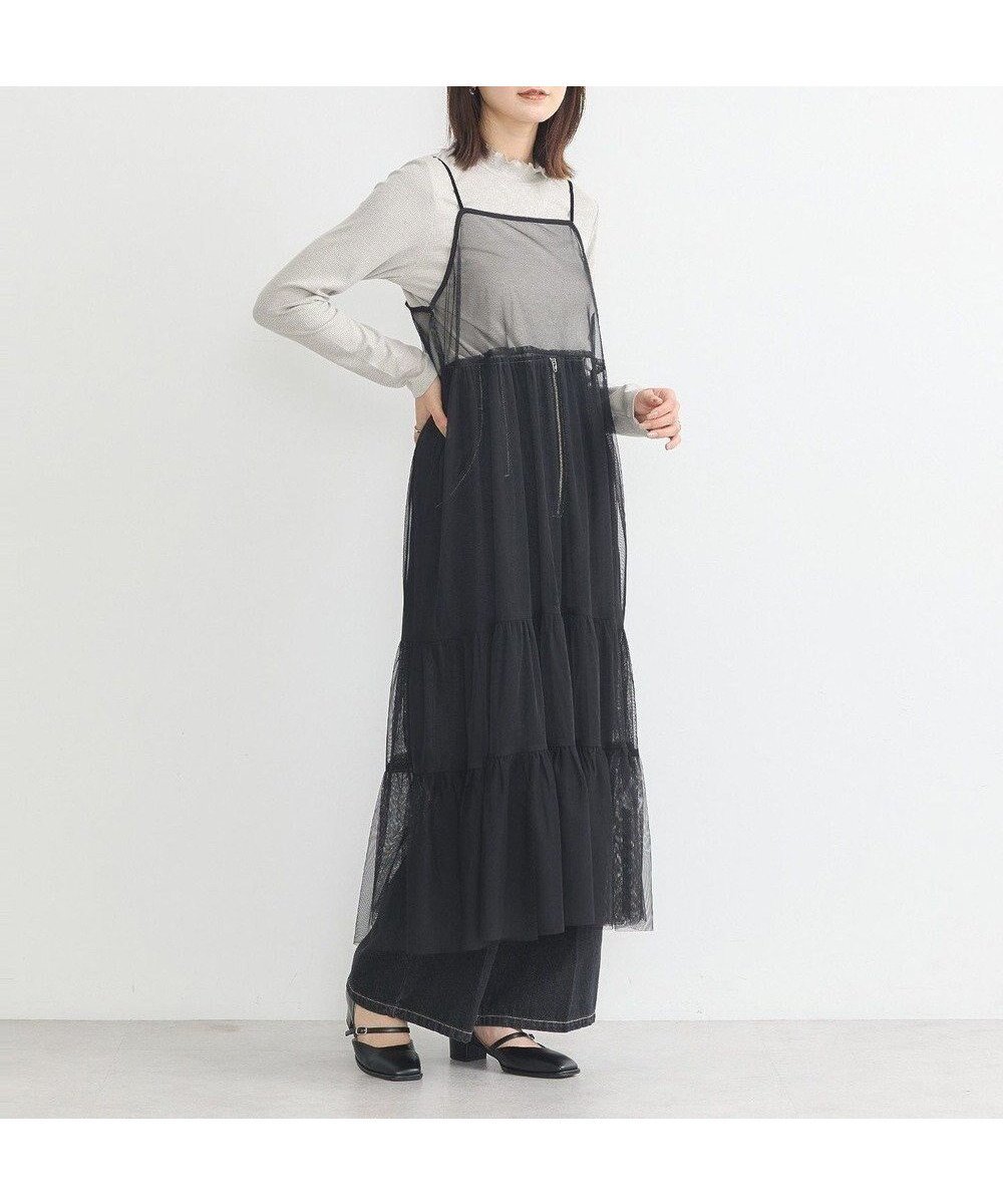 【アースミュージックアンドエコロジー/earth music&ecology】のチュールティアードキャミワンピース 人気、トレンドファッション・服の通販 founy(ファニー) 　ファッション　Fashion　レディースファッション　WOMEN　ワンピース　Dress　キャミワンピース　No Sleeve Dresses　インナー　Inner　ギャザー　Gather　トレンド　Trend　フェミニン　Feminine　今季　This Season　A/W・秋冬　Aw・Autumn/Winter・Fw・Fall-Winter　 other-1|ID: prp329100004155221 ipo3291000000031951783