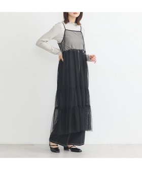 【アースミュージックアンドエコロジー/earth music&ecology】のチュールティアードキャミワンピース 人気、トレンドファッション・服の通販 founy(ファニー) ファッション Fashion レディースファッション Fashion for Women ワンピース Dresses キャミソールワンピース Camisole Dresses インナー Innerwear ギャザー Gathered, Ruffled トレンド Trend, Trending Now フェミニン Feminine, Girly 今季 This Season, Current Season A/W・秋冬 Autumn/Winter |ID:prp329100004155221