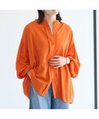 【クラフトスタンダードブティック/CRAFT STANDARD BOUTIQUE】のインド綿混パフスリーブシャツ Orange|ID: prp329100004155389 ipo3291000000028629532