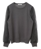 【グリーンパークス/Green Parks】の袖チュールマジョリカドッキングニットプルオーバー Gray|ID: prp329100004155848 ipo3291000000028633721