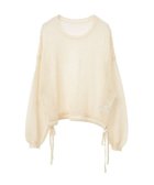 【グリーンパークス/Green Parks】のラメメッシュニットプルオーバー Ivory|ID:prp329100004155850