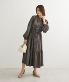 【グリーンパークス/Green Parks】の・ELENCARE DUE イロイロ釦ワンピース Charcoal Gray|ID:prp329100004155855