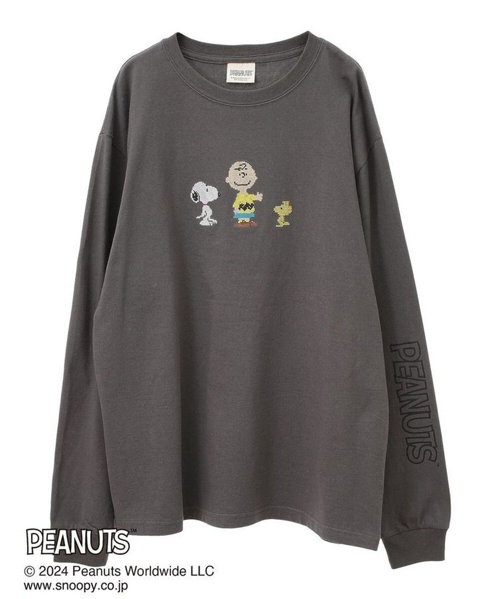 【グリーンパークス/Green Parks】のPEANUTS クロスステッチロンT 人気、トレンドファッション・服の通販 founy(ファニー) 　ファッション　Fashion　レディースファッション　WOMEN　トップス・カットソー　Tops/Tshirt　シャツ/ブラウス　Shirts/Blouses　ロング / Tシャツ　T-Shirts　カットソー　Cut and Sewn　NEW・新作・新着・新入荷　New Arrivals　A/W・秋冬　Aw・Autumn/Winter・Fw・Fall-Winter　S/S・春夏　Ss・Spring/Summer　おすすめ　Recommend　カットソー　Cut And Sew　プリント　Print　ベーシック　Basic　ポケット　Pocket　夏　Summer　 other-1|ID: prp329100004155859 ipo3291000000028633766