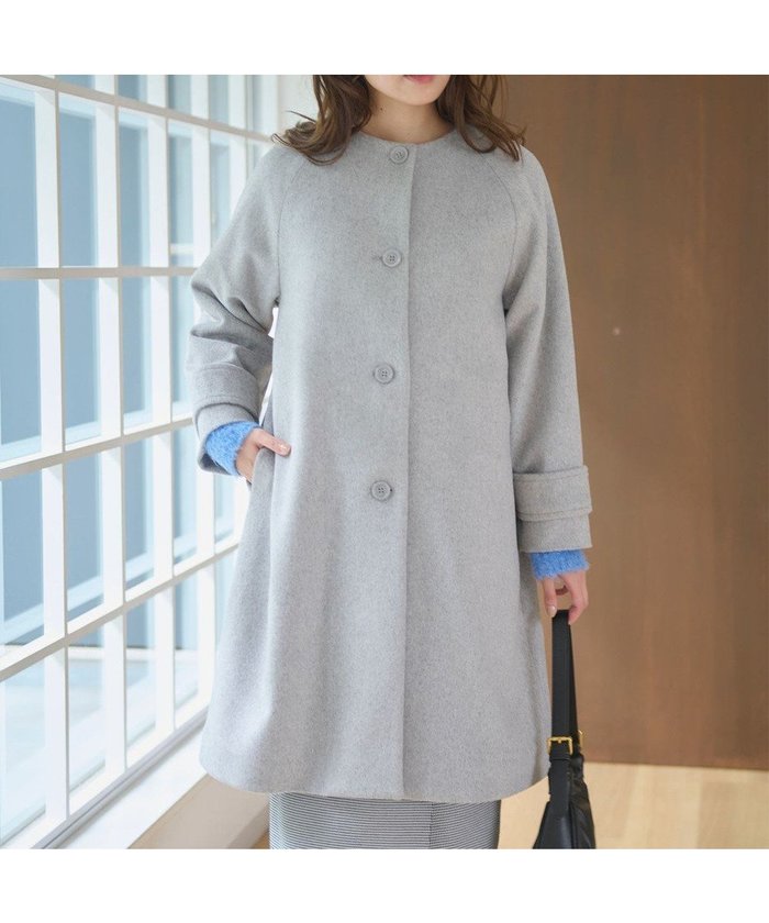 【フェルゥ/Feroux】のウール混 Aラインコート インテリア・キッズ・メンズ・レディースファッション・服の通販 founy(ファニー) https://founy.com/ ファッション Fashion レディースファッション Fashion for Women アウター Coat / Outerwear Collection コート・ロングコート・ピーコート Long Coats, Peacoats & More レディースジャケット・軽アウター Jackets Aラインコート A-Line Coats クラシカル Classical, Vintage-Inspired ジャケット Jacket, Outerwear フラット Flat, Flat Shoes マフラー Scarf, Muffler ミドル Middle Length, Mid Height エレガント 上品 Elegant 冬 Winter / This Winter A/W・秋冬 Autumn/Winter |ID: prp329100004159761 ipo3291000000032663280
