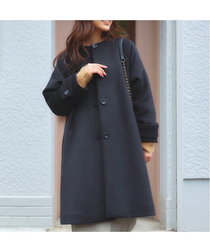 【フェルゥ/Feroux】のウール混 Aラインコート インテリア・キッズ・メンズ・レディースファッション・服の通販 founy(ファニー) https://founy.com/ ファッション Fashion レディースファッション Fashion for Women アウター Coat / Outerwear Collection コート・ロングコート・ピーコート Long Coats, Peacoats & More レディースジャケット・軽アウター Jackets Aラインコート A-Line Coats クラシカル Classical, Vintage-Inspired ジャケット Jacket, Outerwear フラット Flat, Flat Shoes マフラー Scarf, Muffler ミドル Middle Length, Mid Height エレガント 上品 Elegant 冬 Winter / This Winter A/W・秋冬 Autumn/Winter |ID: prp329100004159761 ipo3291000000033604646