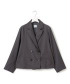 【ジェイプレスヨークストリート/J.PRESS YORK STREET】の【WOMEN】ショート丈 ダブルジャケット 人気、トレンドファッション・服の通販 founy(ファニー) ファッション Fashion レディースファッション WOMEN アウター Coat Outerwear ジャケット Jackets テーラードジャケット Tailored Jackets NEW・新作・新着・新入荷 New Arrivals A/W・秋冬 Aw・Autumn/Winter・Fw・Fall-Winter ショート Short ジャケット Jacket ダブル Double ツイル Twill デニム Denim トレンド Trend ドレープ Drape バランス Balance プリント Print 今季 This Season thumbnail グレー系|ID: prp329100004159790 ipo3291000000028702713