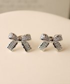 【ティアクラッセ/Tiaclasse】の【金属アレルギー対応】リボンモチーフピアス シルバー|ID: prp329100004159805 ipo3291000000032467921
