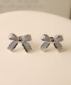 【ティアクラッセ/Tiaclasse】の【金属アレルギー対応】リボンモチーフピアス シルバー|ID: prp329100004159805 ipo3291000000033234385