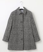 【ジェイ プレス/J.PRESS】のループCheck ステンカラー コート ホワイト×ブラック系|ID: prp329100004159806 ipo3291000000028702759