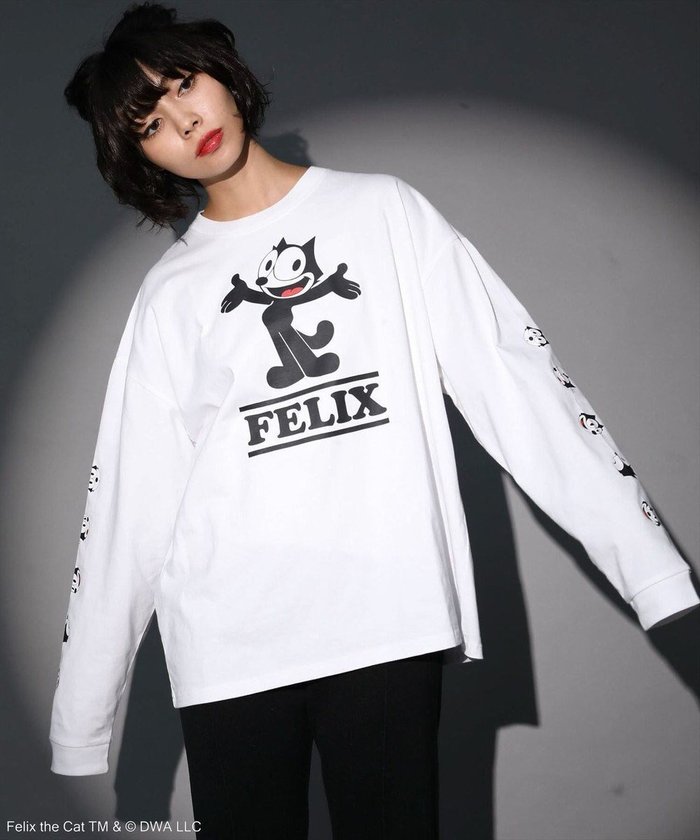 【グリーンパークス/Green Parks】のFELIX 袖フェイスpt ロンTEE インテリア・キッズ・メンズ・レディースファッション・服の通販 founy(ファニー) https://founy.com/ ファッション Fashion レディースファッション WOMEN トップス・カットソー Tops/Tshirt シャツ/ブラウス Shirts/Blouses ロング / Tシャツ T-Shirts カットソー Cut and Sewn A/W・秋冬 Aw・Autumn/Winter・Fw・Fall-Winter カットソー Cut And Sew キャラクター Character フェイス Face プリント Print ポケット Pocket モチーフ Motif 無地 Plain Color 長袖 Long Sleeve |ID: prp329100004161307 ipo3291000000028723983