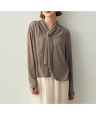 【イェッカ ヴェッカ/YECCA VECCA】のフロッキードットプリントブラウス Mocha|ID: prp329100004161348 ipo3291000000028724149