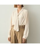 【イェッカ ヴェッカ/YECCA VECCA】のスカーフリング付きボウタイブラウス Ivory|ID: prp329100004161350 ipo3291000000029477252