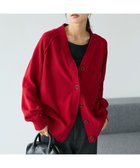 【クラフトスタンダードブティック/CRAFT STANDARD BOUTIQUE】のアウトリンキングニットカーディガン Red|ID: prp329100004161477 ipo3291000000028724764