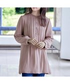 【ティアクラッセ/Tiaclasse】の【スマート裏起毛】 ピンタックシャツチュニック ピンクベージュ|ID: prp329100004161515 ipo3291000000031781683