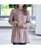 【ティアクラッセ/Tiaclasse】の【スマート裏起毛】 ピンタックシャツチュニック ピンクベージュ|ID: prp329100004161515 ipo3291000000032603441