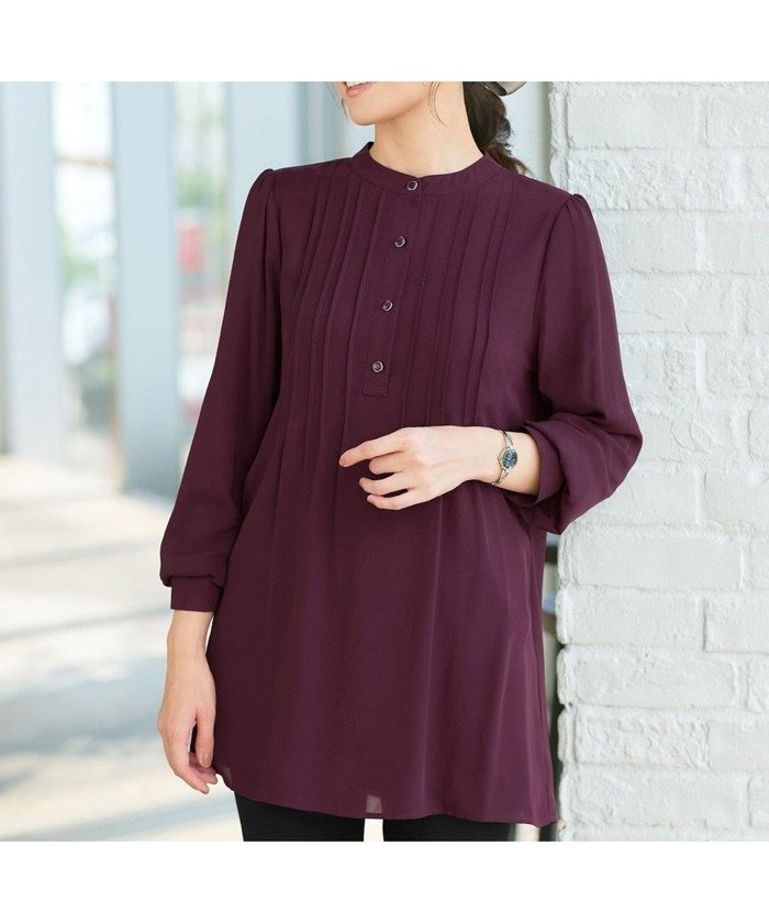 【ティアクラッセ/Tiaclasse】の【スマート裏起毛・新色追加】 ピンタックシャツチュニック インテリア・キッズ・メンズ・レディースファッション・服の通販 founy(ファニー) https://founy.com/ ファッション Fashion レディースファッション Fashion for Women トップス・カットソー Cut & Sew Tops シャツ・ブラウス・オフィスカジュアル Elegant Blouses & Button-Ups インナー Innerwear ウォッシャブル Machine Washable 春 Spring 洗える Machine Washable 秋 Autumn ジョーゼット Georgette, Semi-Sheer Fabric スマート Smart, Elegant チュニック Tunic, Long Top フォーマル Formal, Dressy ラウンド Round, Round Neck ロング Long, Long-Length 冬 Winter / This Winter A/W・秋冬 Autumn/Winter エレガント 上品 Elegant ビジネス 仕事 通勤 Business / Work / Commuting |ID: prp329100004161515 ipo3291000000034169954