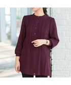 【ティアクラッセ/Tiaclasse】の【スマート裏起毛・新色追加】 ピンタックシャツチュニック ボルドー|ID: prp329100004161515 ipo3291000000034169955