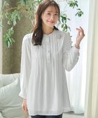 【ティアクラッセ/Tiaclasse】の【スマート裏起毛・新色追加】 ピンタックシャツチュニック オフホワイト|ID: prp329100004161515 ipo3291000000034169956