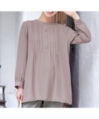 【ティアクラッセ/Tiaclasse】の【スマート裏起毛・新色追加】 ピンタックシャツチュニック ピンクベージュ|ID: prp329100004161515 ipo3291000000034169957