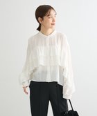 【グリーンパークス/Green Parks】のシアーフリルショート丈ブラウス Off White|ID: prp329100004161653 ipo3291000000028734394