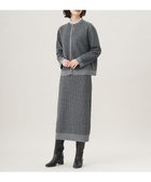 【自由区/JIYU-KU】の【洗える】リバーシブルニット セットアップ(カーディガン×タイトスカート) グレー×ブラック|ID: prp329100004161734 ipo3291000000031975469