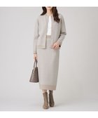 【自由区/JIYU-KU】の【洗える】リバーシブルニット セットアップ(カーディガン×タイトスカート) グレージュ×アクア|ID: prp329100004161734 ipo3291000000035635253