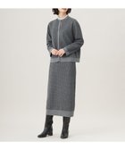 【自由区/JIYU-KU】の【洗える】リバーシブルニット セットアップ(カーディガン×タイトスカート) グレー×ブラック|ID: prp329100004161734 ipo3291000000035635254