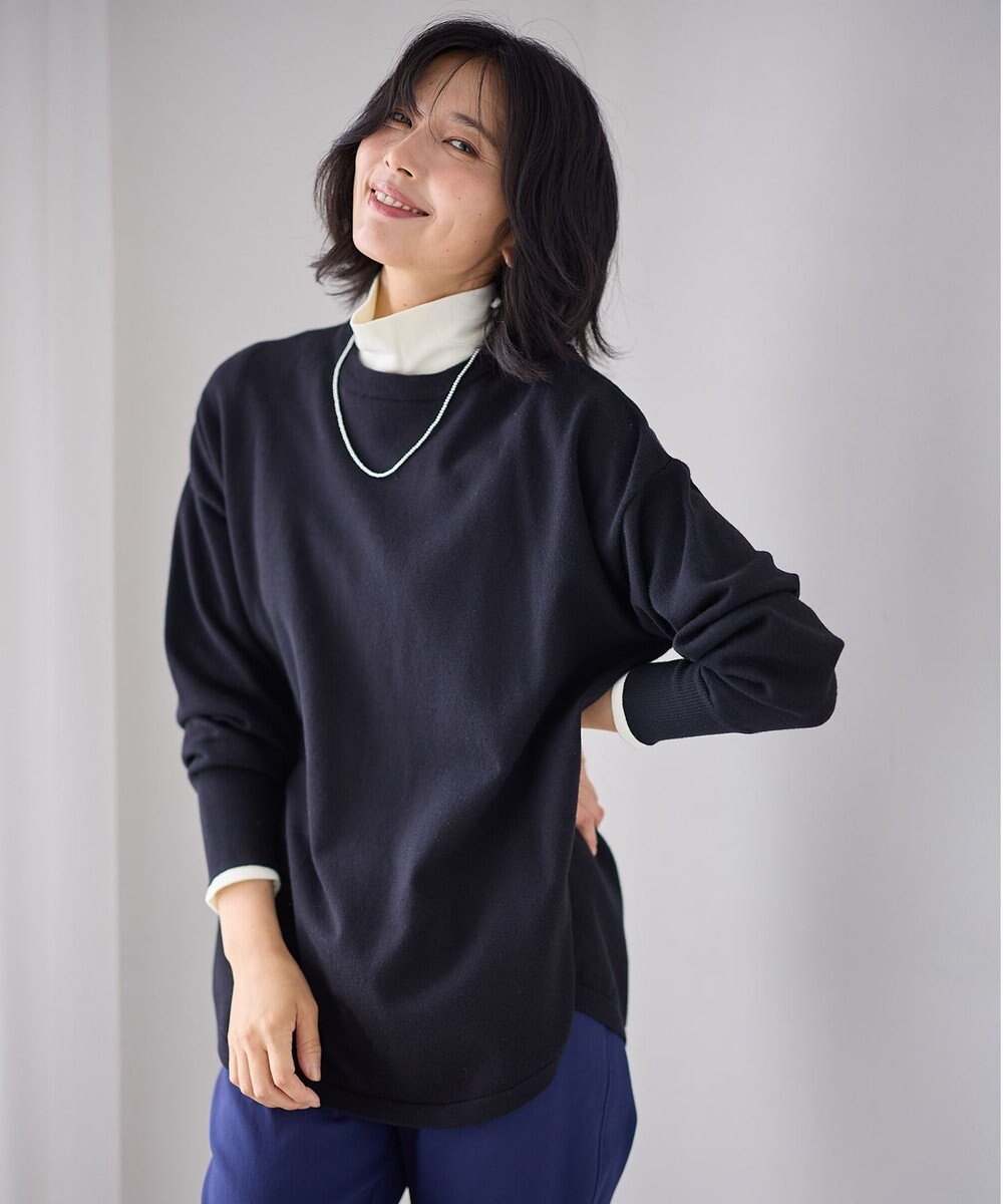 【エニー/ANY】の【洗濯機可/6色展開】ソフトタッチニットプルオーバー インテリア・キッズ・メンズ・レディースファッション・服の通販 founy(ファニー) ファッション Fashion レディースファッション Fashion for Women トップス・カットソー Cut & Sew Tops ニット Knit Tops & Sweaters カジュアルプルオーバー・ニットトップス Pullovers & Knit Tops / Casual Pullovers おすすめ Recommended / Our Picks インナー Innerwear シンプル Simple, Minimal ジャケット Jacket, Outerwear セーター Sweater, Knitwear タイトスカート Pencil Skirt, Tight Skirt ハイネック High Neck, Mock Neck バランス Balance, Style Balance ラウンド Round, Round Neck 切替 Switching, Contrast Panel 洗える Machine Washable A/W・秋冬 Autumn/Winter ブラック|ID: prp329100004161843 ipo3291000000034308706