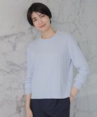 【ジェイ プレス/J.PRESS】の【洗える】WOOL BLEND AIR クルーネック ニット ライラックブルー系|ID:prp329100004161854