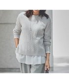 【ジェイ プレス/J.PRESS】の【洗える】WOOL BLEND AIR クルーネック ニット ライトグレー系|ID:prp329100004161854