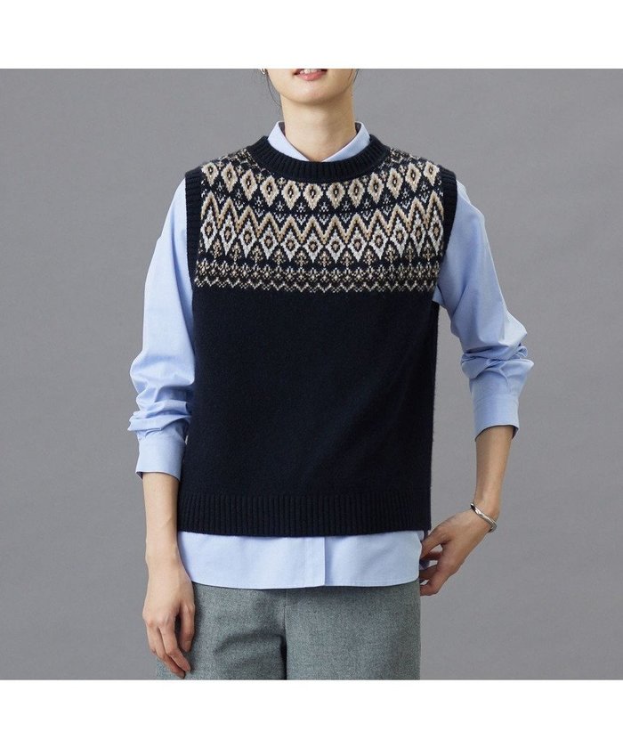 【ジェイ プレス/J.PRESS】の【WEB限定・洗える】FAIR ISLE ニットベスト インテリア・キッズ・メンズ・レディースファッション・服の通販 founy(ファニー) https://founy.com/ ファッション Fashion レディースファッション WOMEN アウター Coat Outerwear トップス・カットソー Tops/Tshirt ニット Knit Tops ベスト/ジレ Gilets/Vests NEW・新作・新着・新入荷 New Arrivals A/W・秋冬 Aw・Autumn/Winter・Fw・Fall-Winter ストレッチ Stretch タートルネック Turtleneck ベスト Vest リアル Real 洗える Washable 軽量 Lightweight |ID: prp329100004161862 ipo3291000000028736184