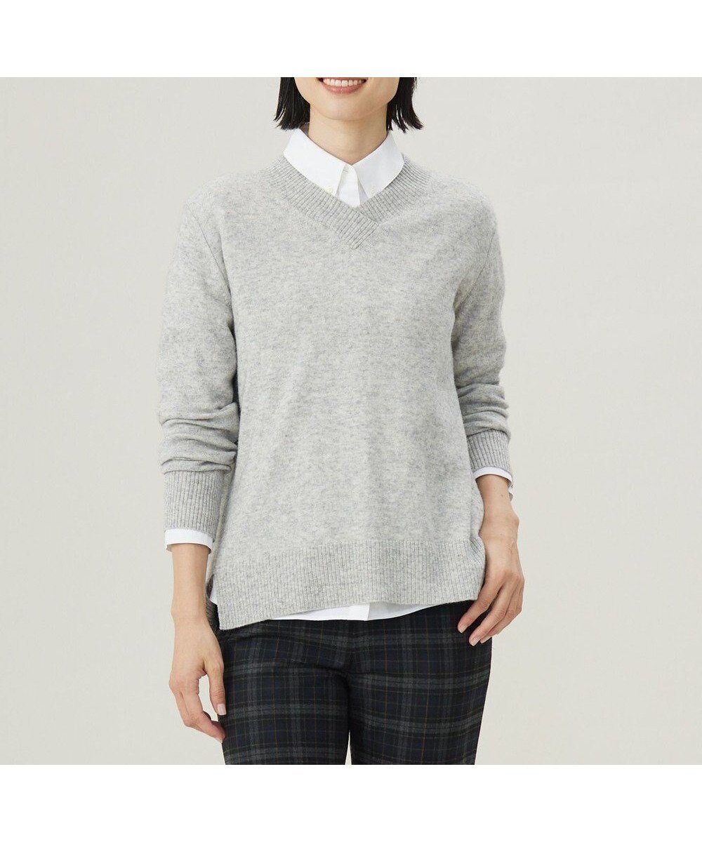 【ジェイ プレス/J.PRESS】の【洗える】CASHMERE BLEND Vネック プルオーバーニット インテリア・キッズ・メンズ・レディースファッション・服の通販 founy(ファニー) 　ファッション　Fashion　レディースファッション　WOMEN　トップス・カットソー　Tops/Tshirt　ニット　Knit Tops　プルオーバー　Pullover　Vネック　V-Neck　NEW・新作・新着・新入荷　New Arrivals　A/W・秋冬　Aw・Autumn/Winter・Fw・Fall-Winter　カシミヤ　Cashmere　セーター　Sweater　ミックス　Mix　洗える　Washable　トップグレー系|ID: prp329100004161870 ipo3291000000028736246