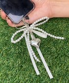 【ウィゴー/WEGO】のダブルリボンハートキーホルダー ホワイト|ID: prp329100004165023 ipo3291000000029382347