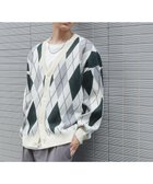 【ウィゴー/WEGO / MEN】のリラックスフィットパターンカーディガン グリーンチェック1|ID: prp329100004165050 ipo3291000000028776774