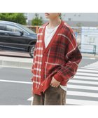 【ウィゴー/WEGO / MEN】のリラックスフィットパターンカーディガン オレンジチェック1|ID: prp329100004165050 ipo3291000000028776775