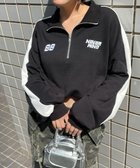 【ウィゴー/WEGO】の刺繍ハーフジップショートスウェット ブラック|ID: prp329100004165073 ipo3291000000028776954