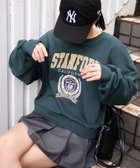 【ウィゴー/WEGO】のカレッジプリントスウェット ダークグリーン|ID: prp329100004165074 ipo3291000000028776956