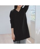 【ティアクラッセ/Tiaclasse】の【選べる2type】もちニットチュニック Vネック:ブラック|ID: prp329100004165161 ipo3291000000032054058