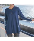 【ティアクラッセ/Tiaclasse】の【選べる2type】もちニットチュニック Vネック:ブルー|ID: prp329100004165161 ipo3291000000032054062