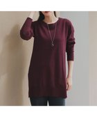 【ティアクラッセ/Tiaclasse】の【選べる2type】もちニットチュニック ボートネック:ボルドー|ID: prp329100004165161 ipo3291000000032054074