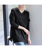 【ティアクラッセ/Tiaclasse】の【安田美沙子さん着用・選べる2type】もちニットチュニック Vネック:ブラック|ID: prp329100004165161 ipo3291000000035569762