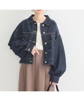 【アースミュージックアンドエコロジー/earth music&ecology】のデニムジャケット 人気、トレンドファッション・服の通販 founy(ファニー) ファッション Fashion レディースファッション WOMEN アウター Coat Outerwear ジャケット Jackets デニムジャケット Denim Jackets NEW・新作・新着・新入荷 New Arrivals A/W・秋冬 Aw・Autumn/Winter・Fw・Fall-Winter おすすめ Recommend ギャザー Gather ジャケット Jacket スリーブ Sleeve デニム Denim トレンド Trend バルーン Balloon フェミニン Feminine ボトム Bottom ポケット Pocket ワイド Wide |ID:prp329100004165200