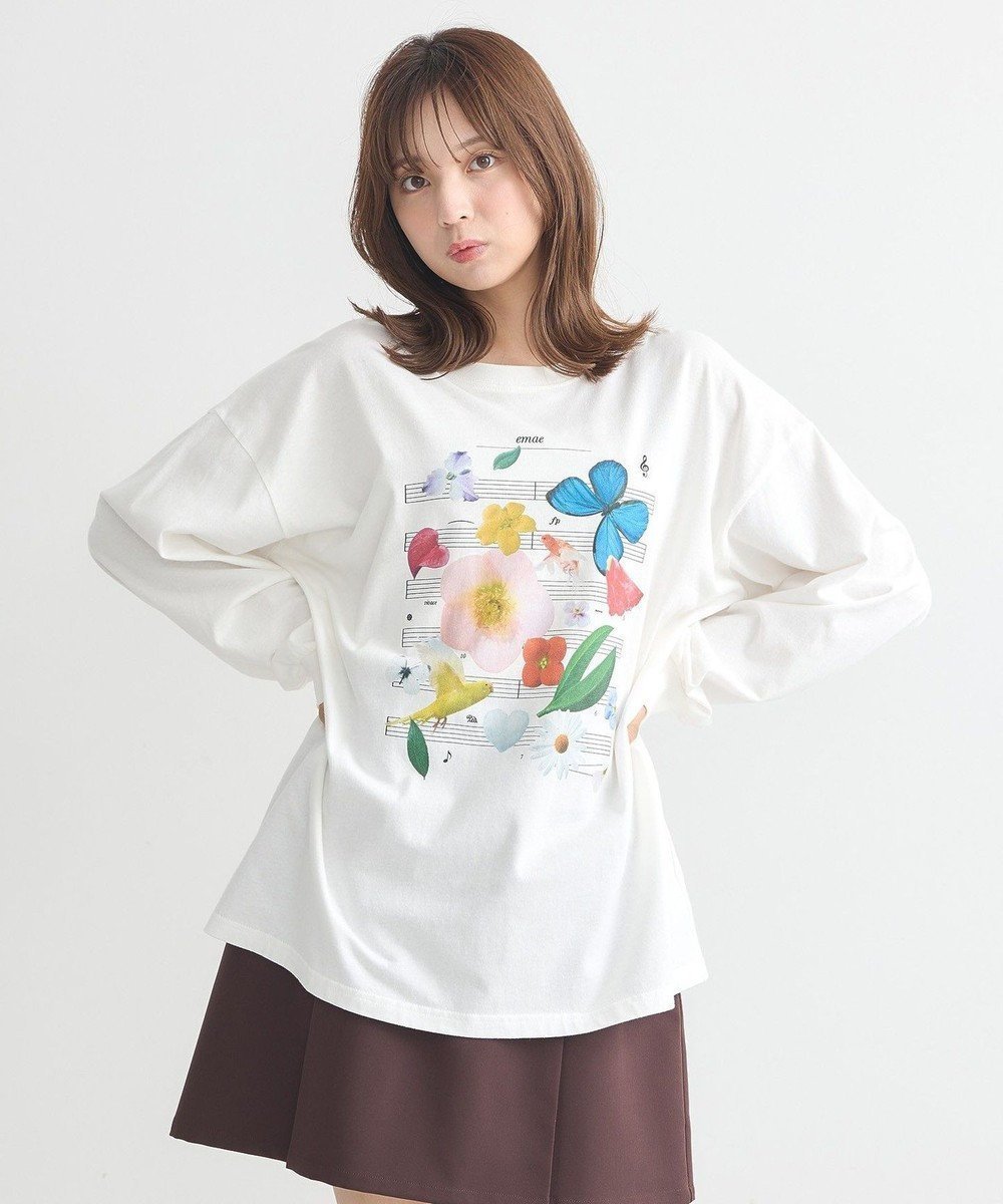 【アースミュージックアンドエコロジー/earth music&ecology】のいいこと奏でるグラフィックTシャツ 人気、トレンドファッション・服の通販 founy(ファニー) 　ファッション　Fashion　レディースファッション　WOMEN　トップス・カットソー　Tops/Tshirt　シャツ/ブラウス　Shirts/Blouses　ロング / Tシャツ　T-Shirts　カットソー　Cut and Sewn　カットソー　Cut And Sew　カーディガン　Cardigan　グラフィック　Graphic　ジャケット　Jacket　プリント　Print　ポケット　Pocket　A/W・秋冬　Aw・Autumn/Winter・Fw・Fall-Winter　NEW・新作・新着・新入荷　New Arrivals　おすすめ　Recommend　 other-1|ID: prp329100004165260 ipo3291000000028777965