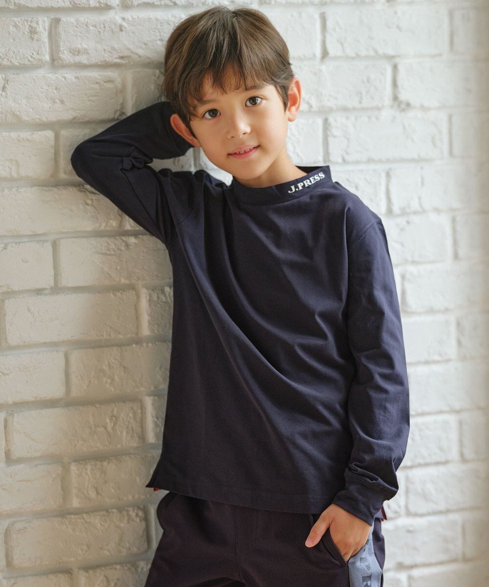 【ジェイ プレス/J.PRESS / KIDS】の【110-130cm】スパンフライス ハイネックカットソー インテリア・キッズ・メンズ・レディースファッション・服の通販 founy(ファニー) 　ファッション　Fashion　キッズファッション　KIDS　トップス・カットソー　Tops/Tees/Kids　アウトドア　Outdoor　インナー　Inner　秋　Autumn/Fall　カットソー　Cut And Sew　シンプル　Simple　スポーツ　Sports　スマホ　Smartphone　トレンド　Trend　ワンポイント　One Point　A/W・秋冬　Aw・Autumn/Winter・Fw・Fall-Winter　冬　Winter　2024年　2024　2024-2025秋冬・A/W　Aw/Autumn/Winter/Fw/Fall/2024-2025　ネイビー系|ID: prp329100004166000 ipo3291000000028795155