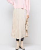 【組曲/KUMIKYOKU】のレザーライクサテン プリーツスカート アイボリー系|ID: prp329100004166040 ipo3291000000035617896