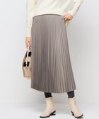 【組曲/KUMIKYOKU】のレザーライクサテン プリーツスカート モカブラウン系|ID: prp329100004166040 ipo3291000000035617898