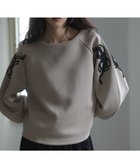 【グリーンパークス/Green Parks】のESCAR リボンコード刺繍プルオーバー 人気、トレンドファッション・服の通販 founy(ファニー) ファッション Fashion レディースファッション WOMEN トップス・カットソー Tops/Tshirt シャツ/ブラウス Shirts/Blouses ロング / Tシャツ T-Shirts プルオーバー Pullover カットソー Cut and Sewn NEW・新作・新着・新入荷 New Arrivals A/W・秋冬 Aw・Autumn/Winter・Fw・Fall-Winter おすすめ Recommend カットソー Cut And Sew スリーブ Sleeve ボトム Bottom ポケット Pocket リボン Ribbon ワイド Wide thumbnail Beige|ID: prp329100004167225 ipo3291000000028814312