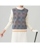 【23区 ゴルフ/NIJYUSANKU GOLF】の【WOMEN】チェックジャガード クルーネック ニット ネイビー系3|ID: prp329100004167252 ipo3291000000031975658