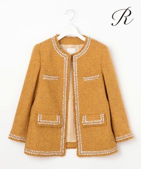 【23区/NIJYUSANKU】の【R(アール)】カラーツイード ジャケット 人気、トレンドファッション・服の通販 founy(ファニー) ファッション Fashion レディースファッション WOMEN アウター Coat Outerwear ジャケット Jackets ノーカラージャケット No Collar Leather Jackets イタリア Italy サテン Satin ジャケット Jacket スパンコール Sequins スペシャル Special ツイード Tweed トレンド Trend 人気 Popularity フリンジ Fringe ブレード Blade リボン Ribbon A/W・秋冬 Aw・Autumn/Winter・Fw・Fall-Winter 2022年 2022 再入荷 Restock/Back In Stock/Re Arrival 2022-2023秋冬・A/W Aw/Autumn/Winter//Fw/Fall-Winter/2022-2023 エレガント 上品 Elegant |ID:prp329100004168378